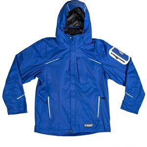 WETSKINS Men's Blue Hooded Rain Jacket